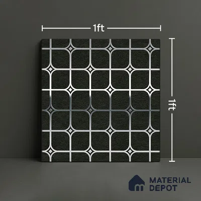 Highlighter Tiles  Tile TL 07252 B Plana 8017 GLM (Silver) 1 ft x 1 ft Ceramic Matte Finish - 9 mm  | 2 mm Spacer is Mandatory (Sample)